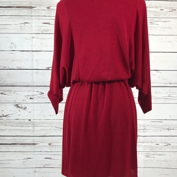 Sandra Darren Red Dress with elastic waist Size S - Picture 2 of 8